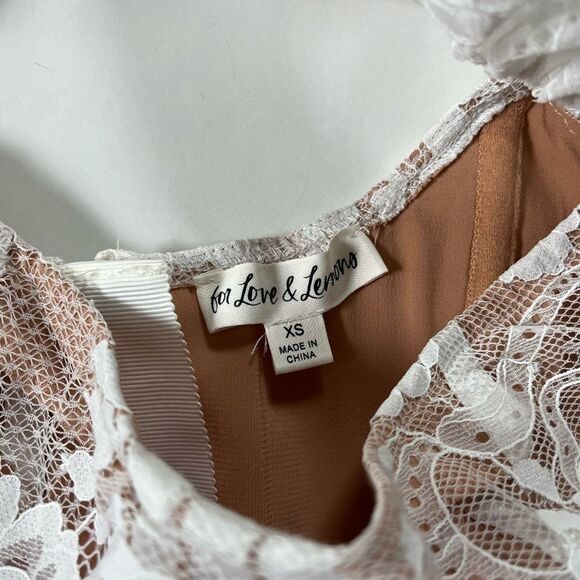 For Love & Lemons Rosalie Lace Crop Top XS - Picture 13 of 13